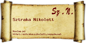Sztraka Nikolett névjegykártya
